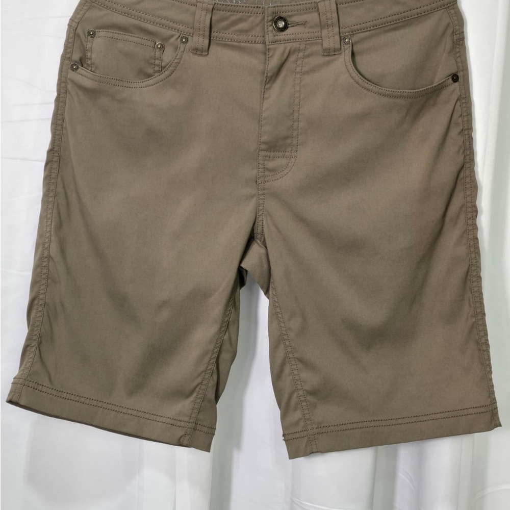 Prana Tan Stretch Bermuda Shorts